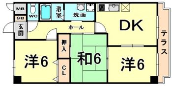 オークヴィラ園田の間取り画像