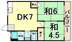 ツガワハイツの間取り画像