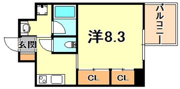 アスヴェル神戸駅前の間取り画像