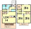 松山タウンハウス C棟の間取り画像
