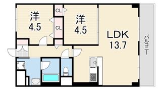ラヴィベール西宮の間取り画像