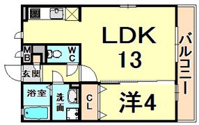 オッツ荒牧南の間取り画像