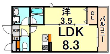 SK甲子園の間取り画像