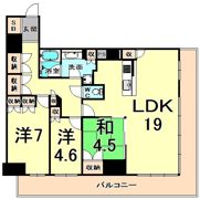 さきタワー・サンクタス尼崎駅前の間取り画像