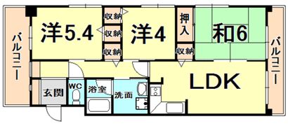 ジュエルコート甲子園口IIの間取り画像