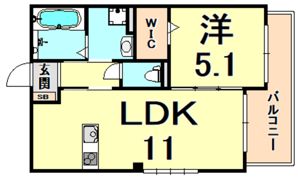 グランツ鳴尾の間取り画像