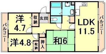 キャナル西宮の間取り画像