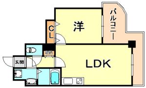 アミーグランコート三宮の間取り画像