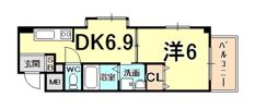 ラウル甲子園口の間取り画像