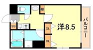 プレサンス神戸裁判所前の間取り画像