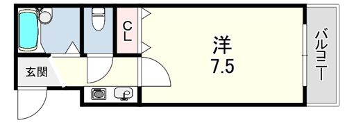 住吉スカイブルーの間取り画像