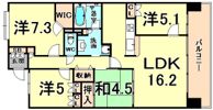 グリーンラグーナ甲子園A棟の間取り画像