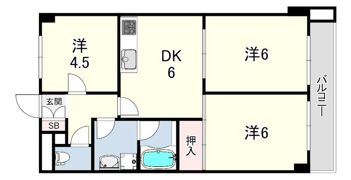 ライオンズマンション下山手第弐の間取り画像