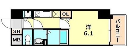 プレサンスジェネ新神戸ステーションフロントの間取り画像