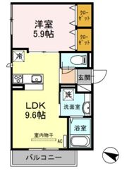 セジュール下山手通の間取り画像