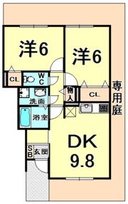 加藤タウンハウス Dの間取り画像