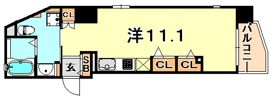 オーキッドレジデンス神戸三宮の間取り画像