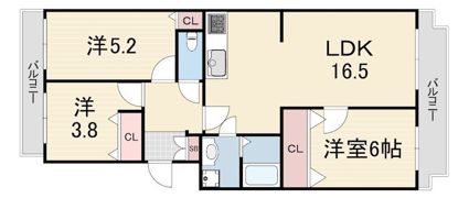 LANI TERRACE NISHINOMIYAの間取り画像