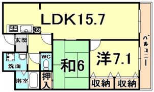 甲子園ガーデンハウスの間取り画像