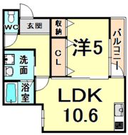 フジパレス塚口東1番館の間取り画像
