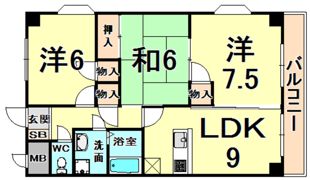 シャルマンコーポ荒牧の間取り画像