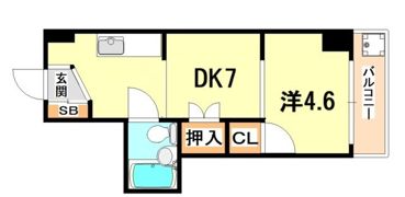 プラザ六甲道の間取り画像