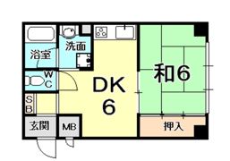 大丸ハイツの間取り画像