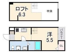 macaron mou 瓦宮の間取り画像