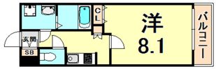 レジディア甲東園の間取り画像