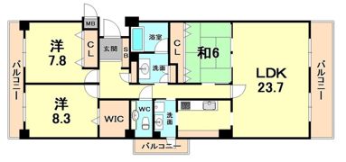 ビクトリアコート夙川の間取り画像