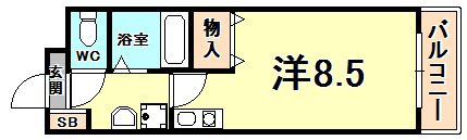 ハピネス大屋町の間取り画像