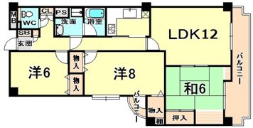 バッハレジデンス西宮上ヶ原の間取り画像