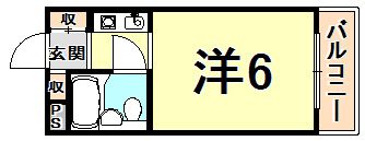 シャンブルド甲東園の間取り画像