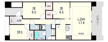 ライオンズ芦屋グランフォートの間取り画像