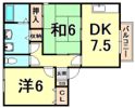 パティオ上大市の間取り画像