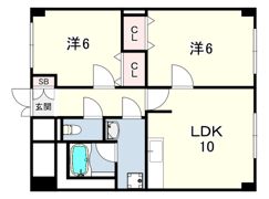 夙川ニューコーポの間取り画像