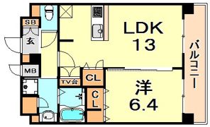 プレサンス三宮ディライトの間取り画像