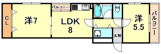 ギャラリーコート王子公園の間取り画像