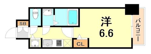 プレサンス三宮ディライトの間取り画像