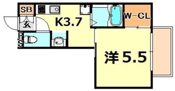 フラッツ六甲の間取り画像