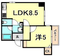 シャトー北野の間取り画像