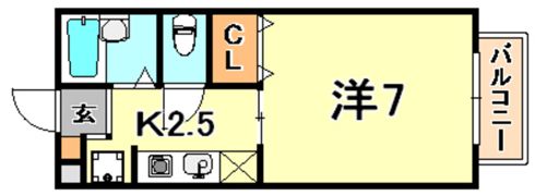 パセオ西芦屋の間取り画像