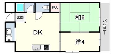 サンハイツ楠の間取り画像
