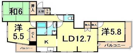 エスポワール夙川の間取り画像