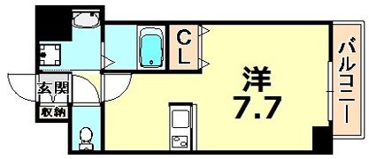 ライジングコート三宮マリーナシティの間取り画像