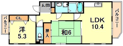 アゼリア六甲の間取り画像