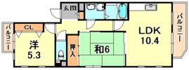 アゼリア六甲の間取り画像