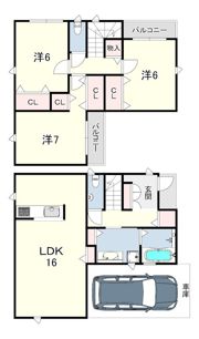 K-village猪名寺の間取り画像