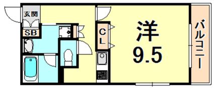 レジディア甲東園の間取り画像