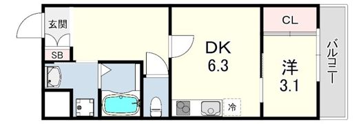 ヴェレーナ北本町の間取り画像